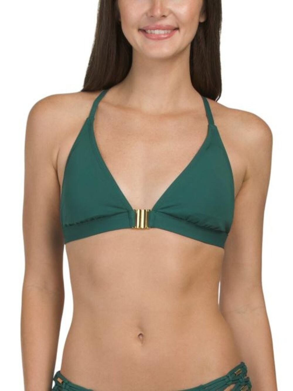BLEU BY ROD BEATTIE La Cote D'azur Front Open Swim Top With Macrame Back